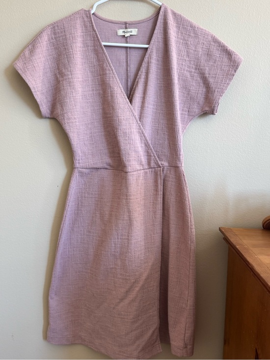 Madewell Dresses & Skirts - Madewell Mauve Textured Wrap Dress Size XXS